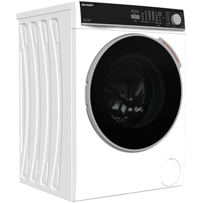 Vaskemaskin - SHARP - ESNFL014CWNA - 10 kg - 1400 o/min - Utsatt start