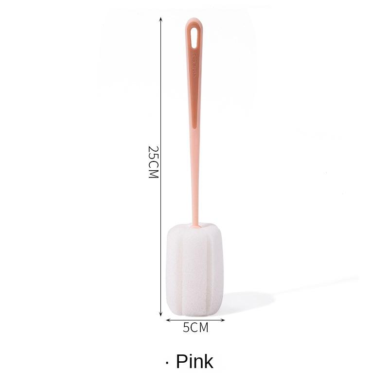 

Щетка для чашки Чашка Фантастическая щетка Чистка чашки с водой Длинная ручка Щетка для детских бутылочек Без мертвого угла Губка для удаления пятен от чая Маленькая щетка розовый