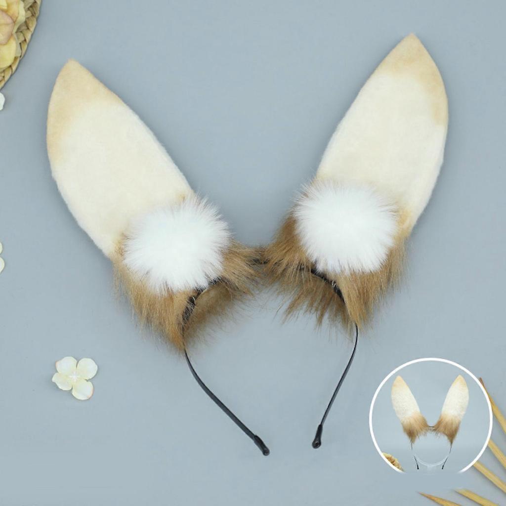 Plush Rabbit Ear Easter Headband Anime Maid Hairhoop Cosplay Costume Halloween Party Headdress Girl Comics Show Headwear