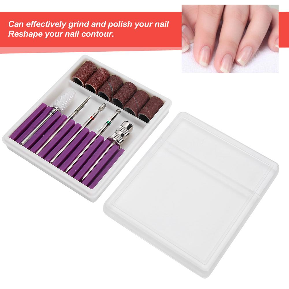 5pcs Nail Art Grinding Head Dead Skin Removal Nail Drill Bits Sanding Polishing Head Set
