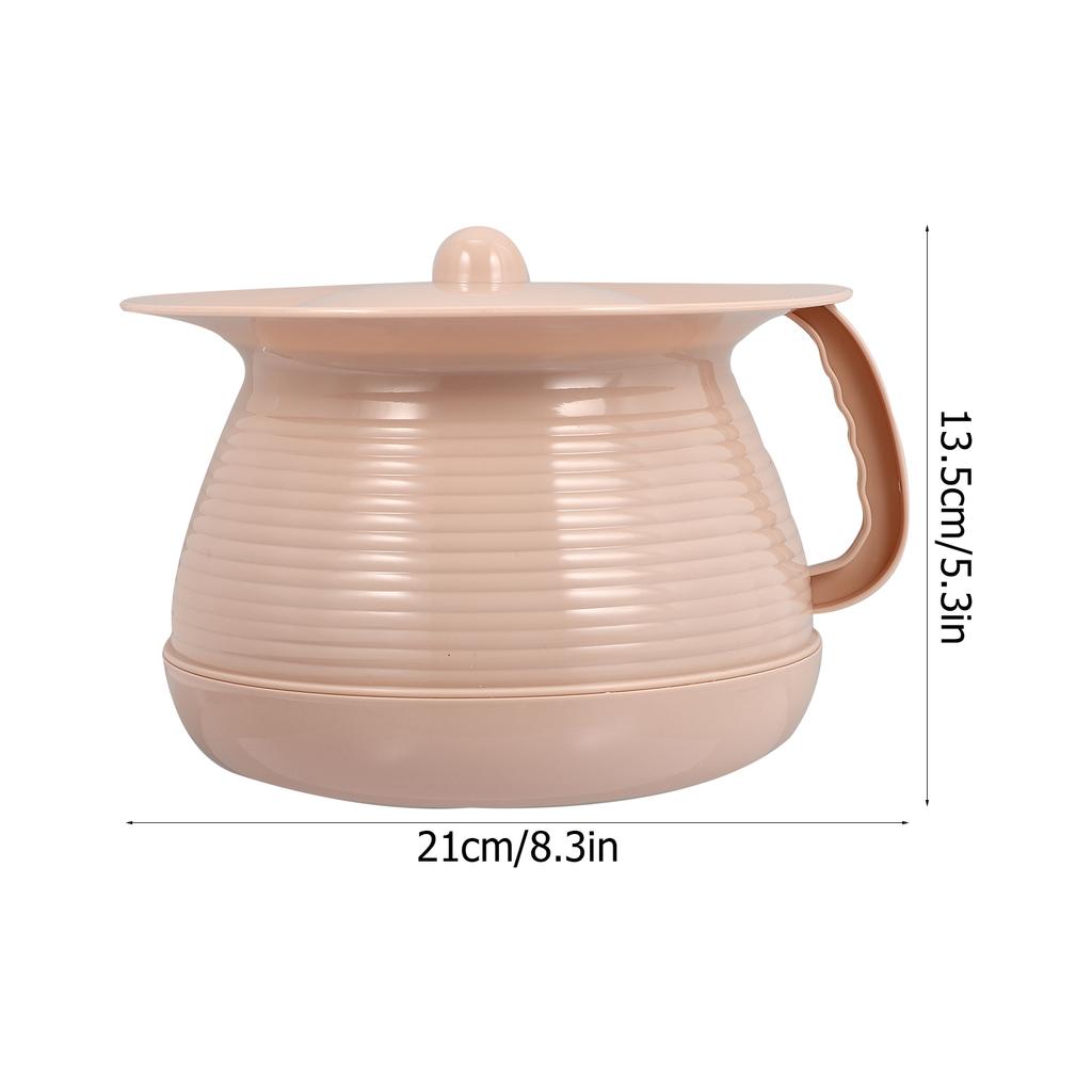 1pc Chamber Pot Portable Bedpan For Elder Pregnant Women Durable Pp Plastic With Lid Home Use Thickened Urinal Pail