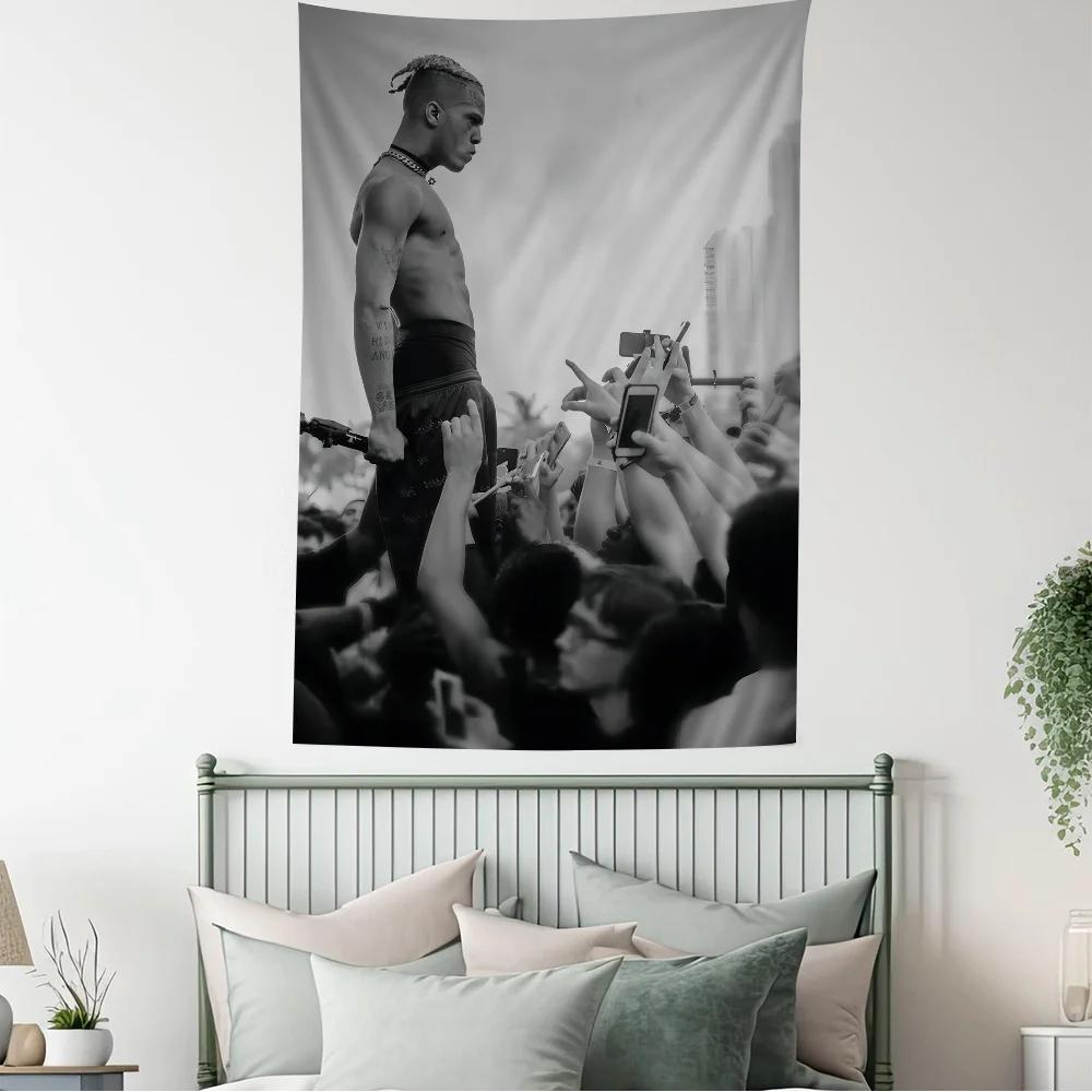 Hip Hop ZXXXTentacion Anime Tapestry Hippie Flower Wall Carpets Dorm Decor Cheap Hippie Wall Hanging