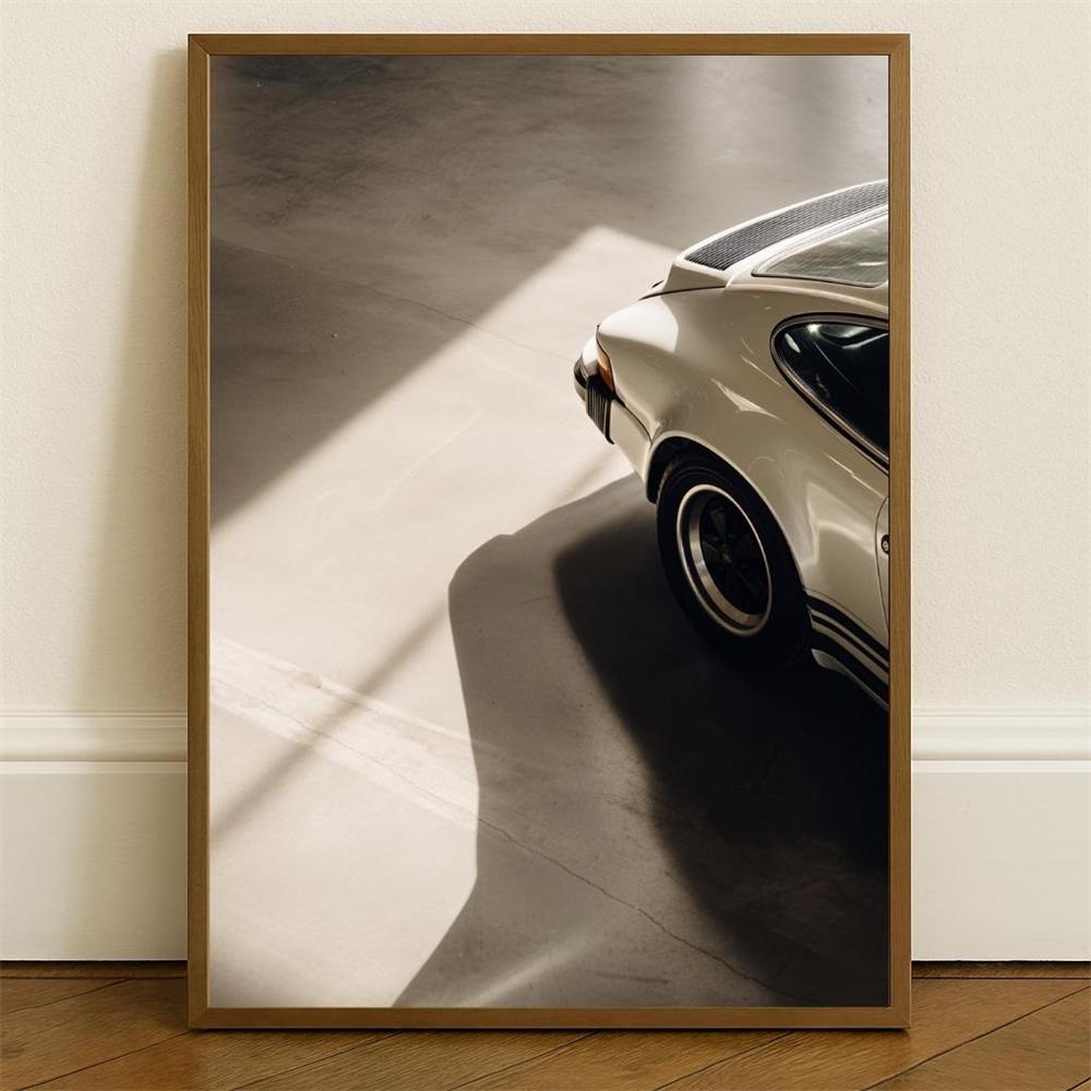 Vintage Schwarz-Weiß-Sportwagen-Fotodruck Moderne Schlafzimmer-Wanddekoration Auto-Poster Schwarz-Weiß-Sportwagen-Leinwanddruck