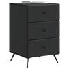 Nightstand Black 43 x 41 x 66.5 cm Particleboard