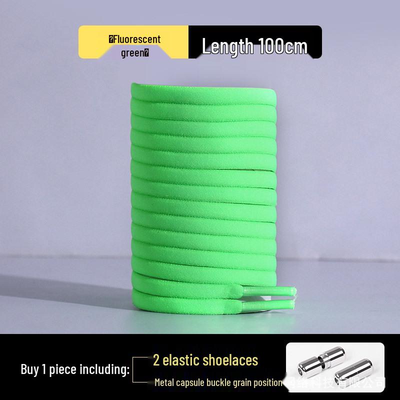 Elastic No-Tie Half-Round Shoelaces for Kids & Adults - Black & White