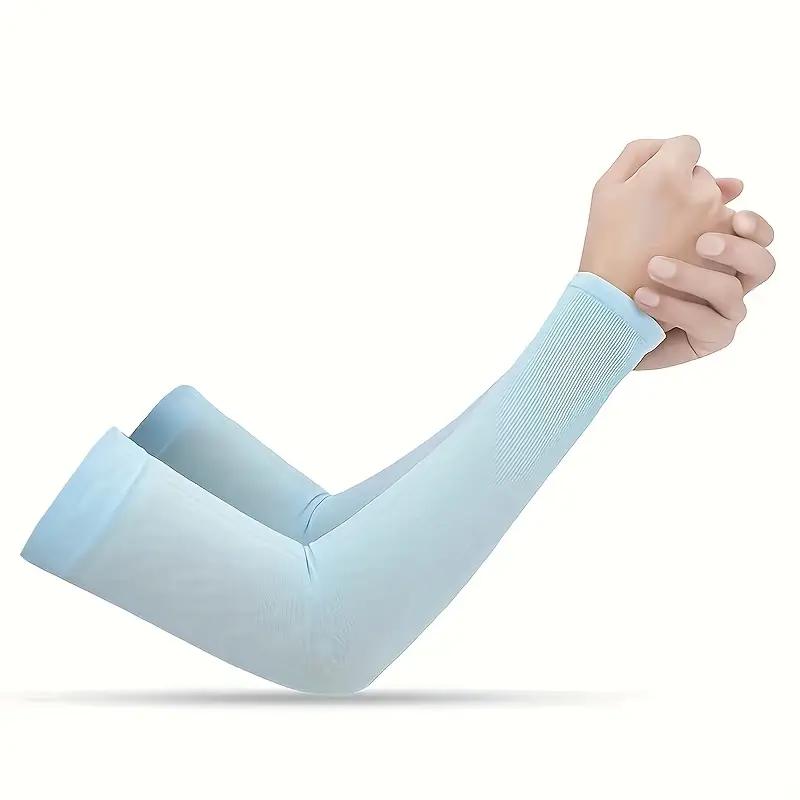 

Summer Arm Cover UV Protection Breathable Running Arm Sleeves Outdoor Sport Cooling Sunshade Fishing Cycling Ice Silk Arm Guards синій
