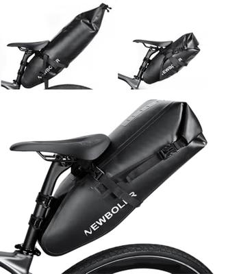 Expandable Bicycle Saddlebag, 7L-13L Capacity, Waterproof, Touring Bag, Road Bike Rear Accessory, Cross Bike, Drink Holder (Saddlebag 1)
