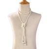 Long Pearl Necklace Multi-layer Knotted Tassel Gourd Sweater Chain 920s Vintage Clothing Accessories Necklace Women