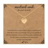Mustard Seed Faith Pendant Necklace, Gold-Tone Stainless Steel, Silver Chain Christian Religious Jewelry Gift