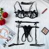 Lace Sexy Lingerie Transparent  Porno Lace Erotic Underwear Sexy Bra Set And Garter Lingerie Sexy  Erotic Sleepwear