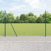 VidaXL Euro Fence with 13 Flanged Posts 1.2x25 M Galvanized Steel 3350865