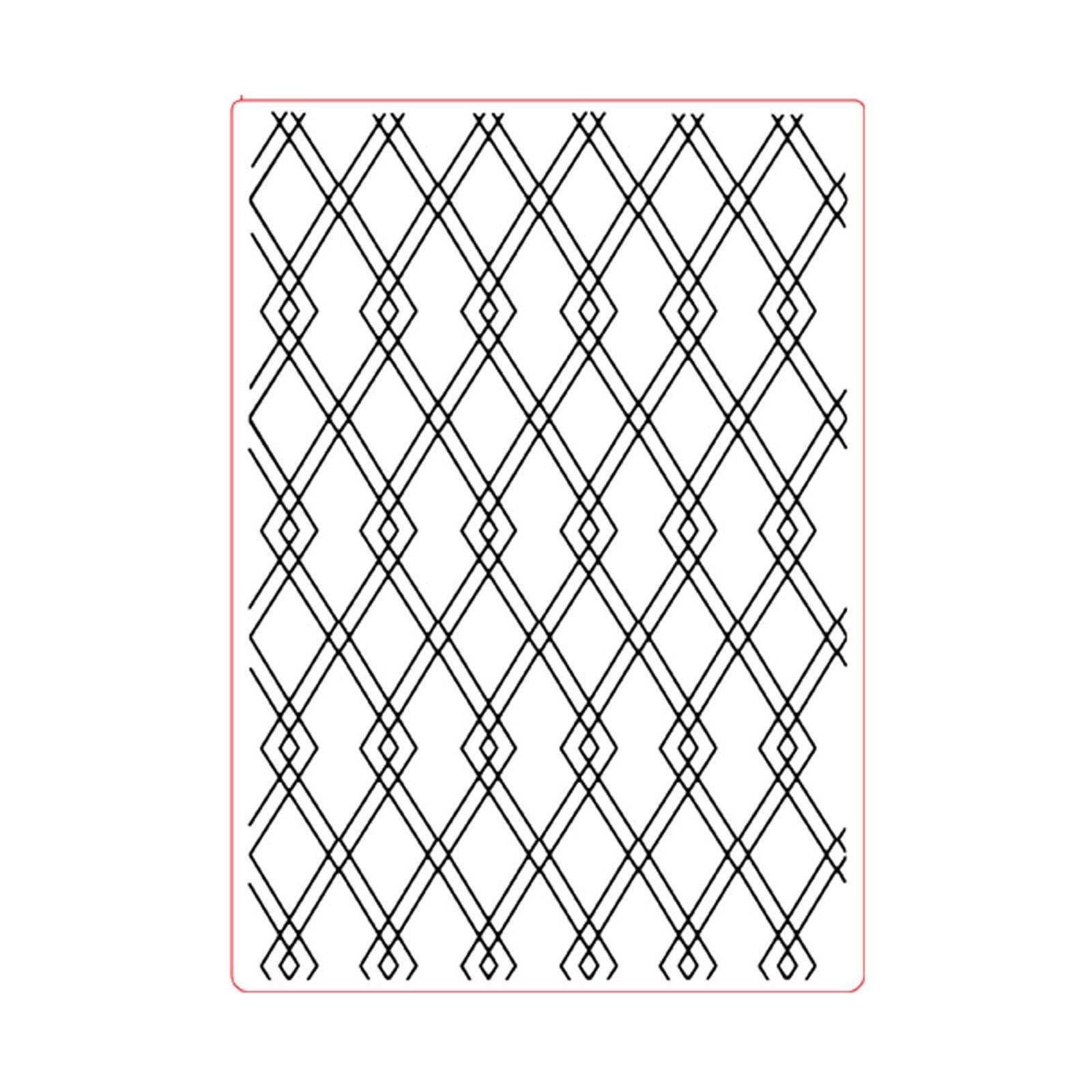 Plastic Craft Template Grid Background Embossing Folder Embossing Stencil For Card Making 1