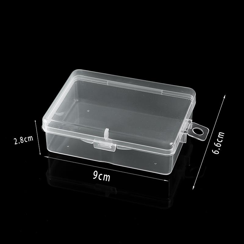 Transparent Rectangular Plastic Lock Empty Box, Sample Box, Spare Parts Packaging Box, Tool Storage Box