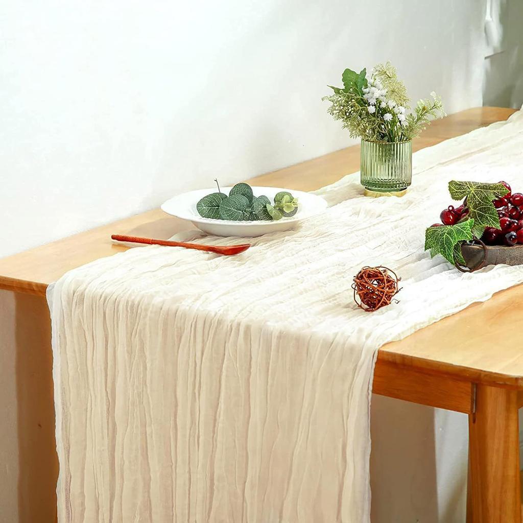 Balinese Pleated Fabric Table Flag Bohemian  Pleated Wedding Table Flag Tablecloth Banquet Decoration