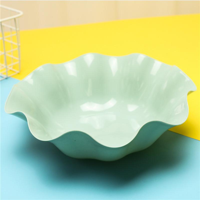 

Фруктовый поднос с большими воланами Поднос для сухофруктов в гостиную Поднос для конфет и салата Приставной столик Поднос для семян дыни Поднос для закусок Фруктовая чаша 1pcs синий