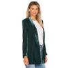 Velvet Blazers For Women Solid Open Front Lapel Cardigan Coat Long Sleeve Fall Winter Office Work Suit Jacket