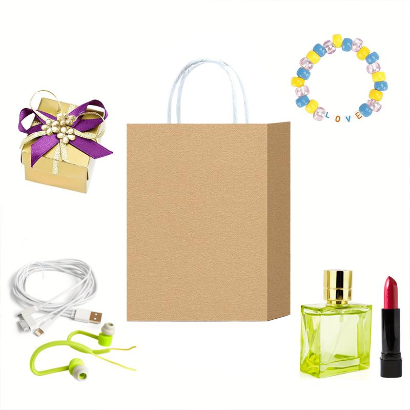 10PC/Bag Gift Bags Party Supplies White Pink Khaki Laser Bridal Showers With Handles Birthday Parties Multiple Options Available