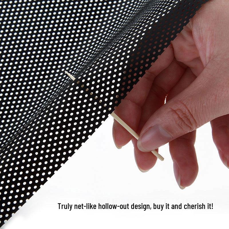 Elektrostatischer Punkt PVC Auto Fenstersonnenschutzfolie Aufkleber 2-teiliges Set