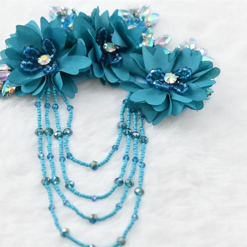 1 Pcs Fringe Rhinetones Brooch Pin Corsage Collection Perfect for Dancing Celebration Clothes Crafts