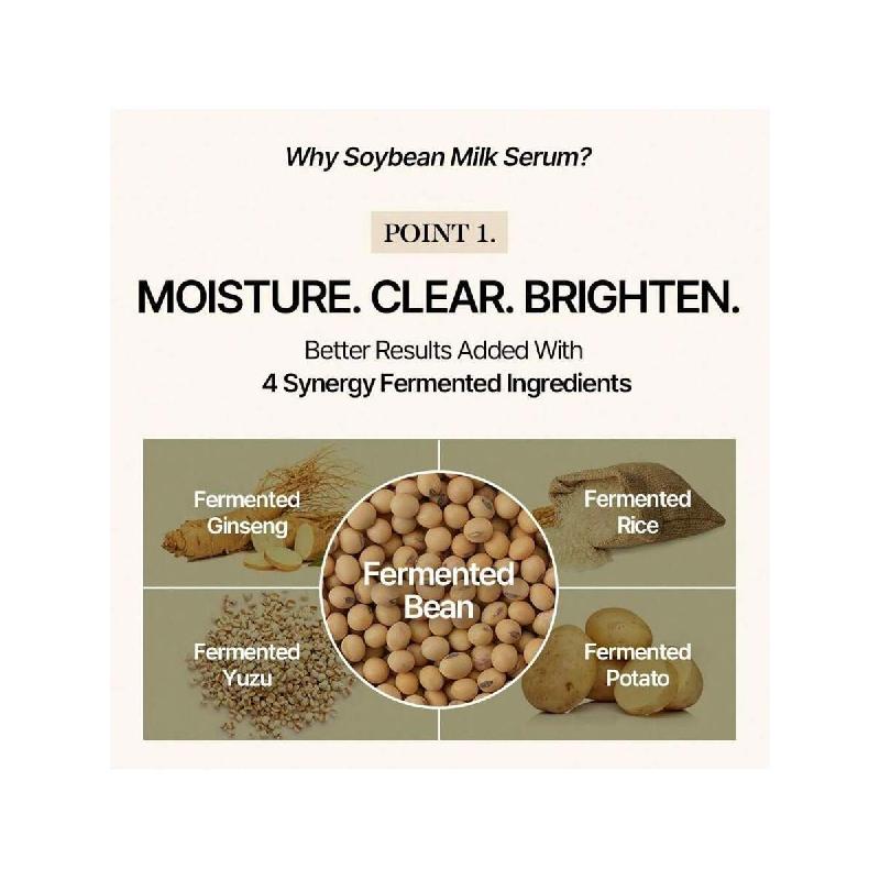 Mixsoon Soybean Milk Serum - Bean Essence No.2 Nourishing Serum, Korean Skincare For Glass Skin - (50ml)