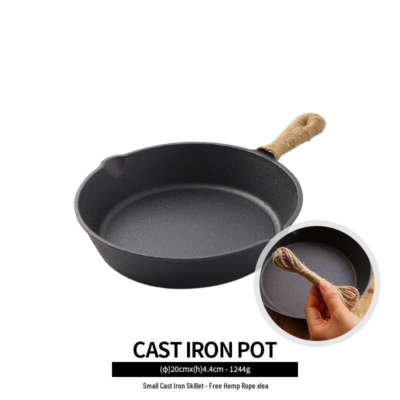 Utendørs Støpejern Non-stick Stekepanne for Camping, Piknik, Barbecue og Biff.