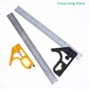 [CL]1Pcs Multifunctional 300MM Adjustable Angle Ruler 12" Combination Square Ruler Woodworking Level Gauge Angle Metric Ruler