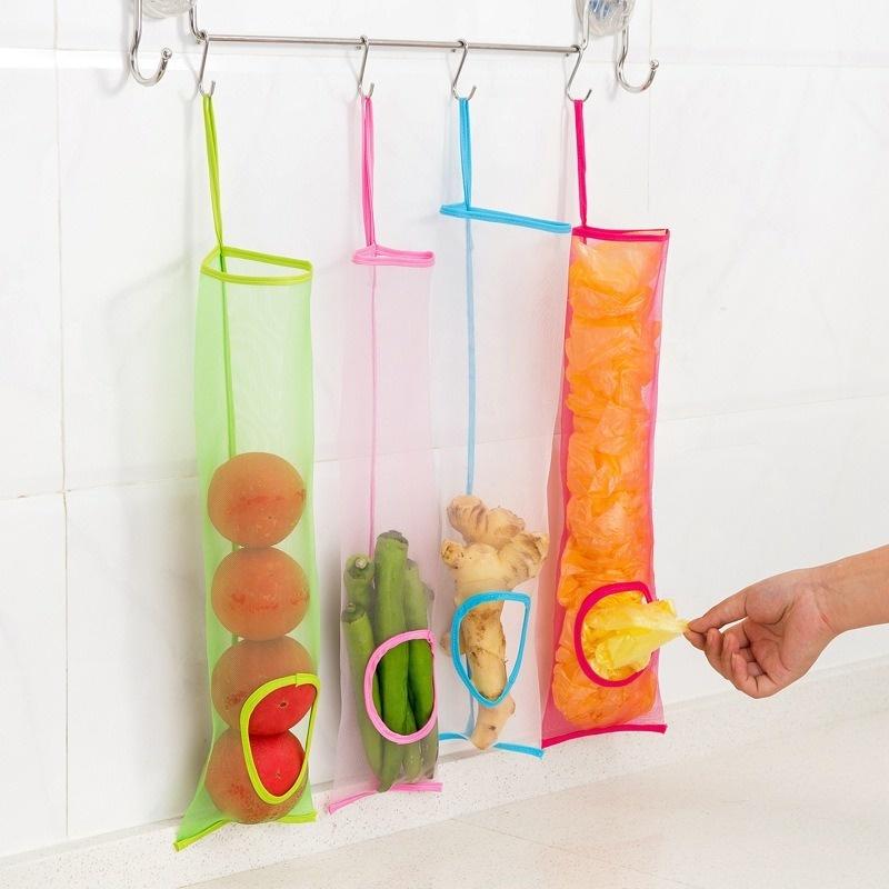 Buy Creative Grid Hanging Fruit and Vegetable Storage Bag Kitchen Small