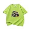 Kids Cotton T Shirt Watercolor Offroad Car Print Crew Neck Short Sleeve Tee Casual Breathable Boys Girls Summer Tops