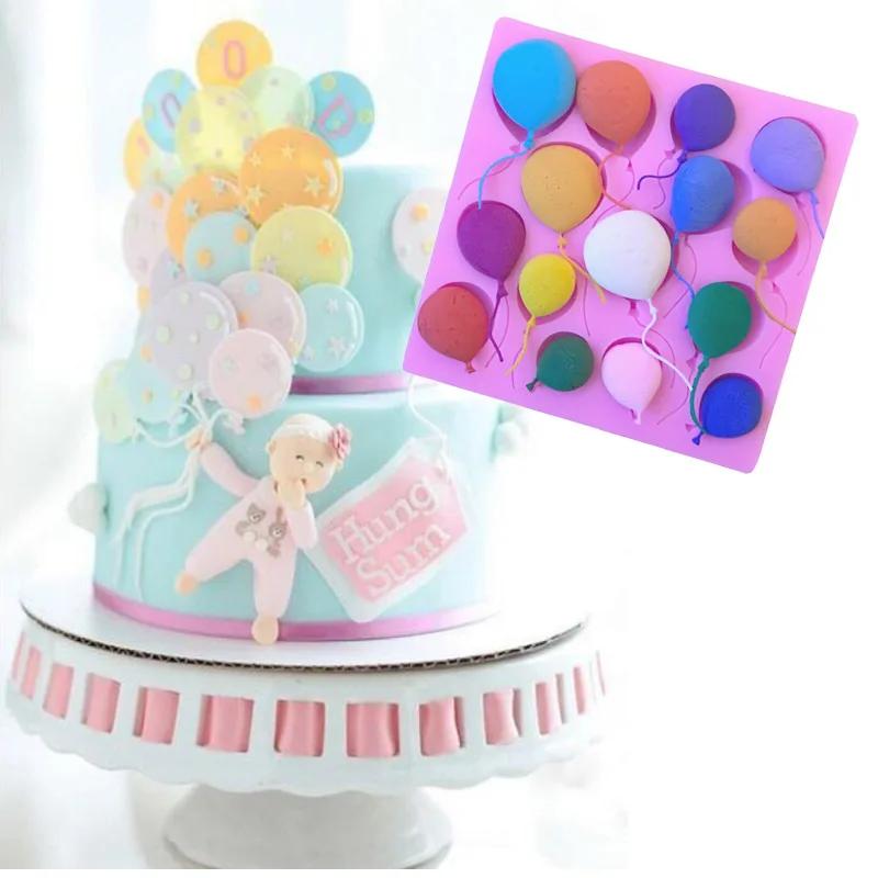 Balloon Shape Silicone Mold Fondant Cake Sugar Art Chocolate Decoration Mold Baking Tools