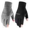 2-Fingerless Winter Cycling Gloves Touch Screen Outdoor Anti-Slip Gloves Waterproof Ice Fishing Winter Gloves for Outdoor Sports
