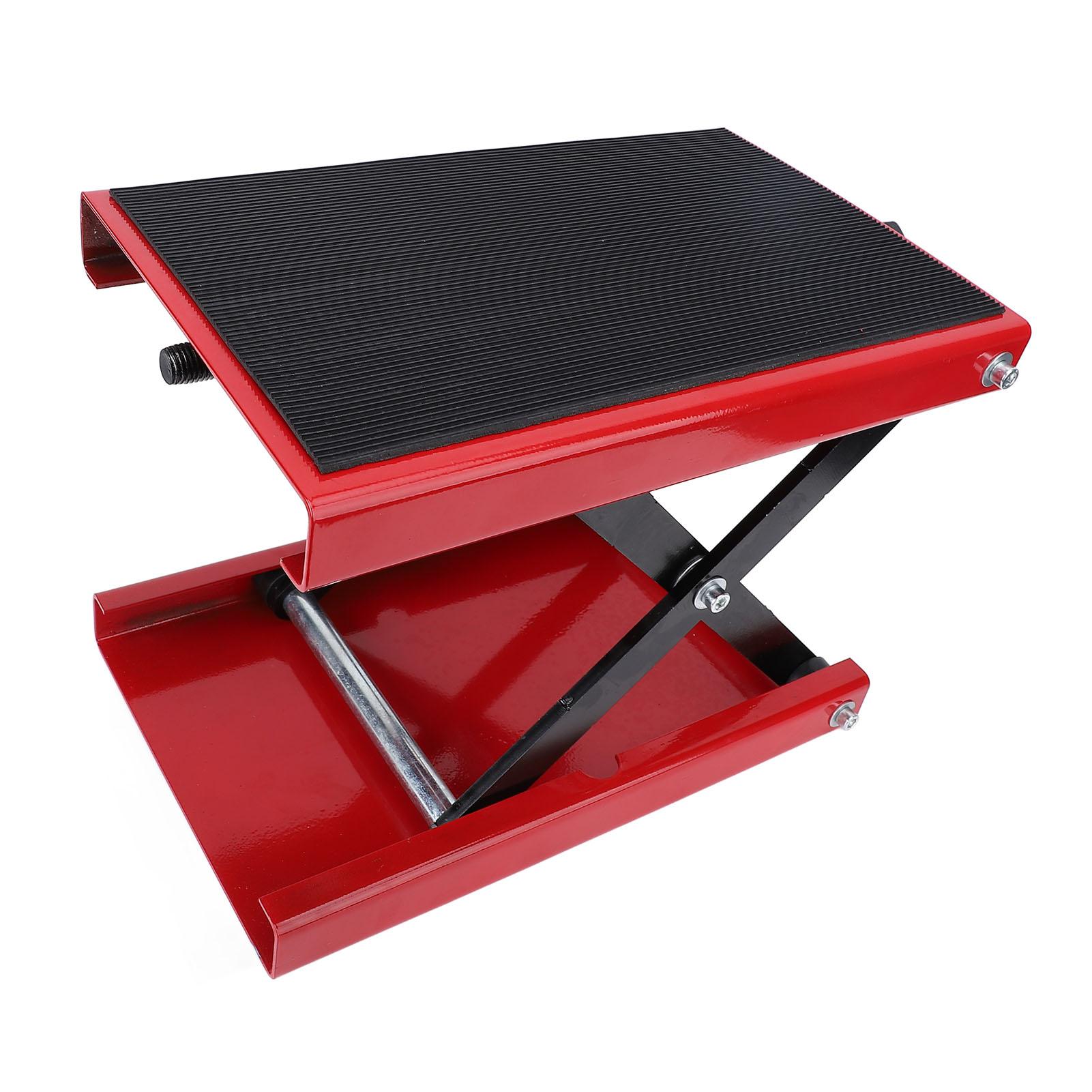 

Подъемник для мотоцикла Ножничный домкрат 3,35 до 13,39 дюйма Регулируемая высота Складной 500 кг Грузоподъемность Мотоцикл