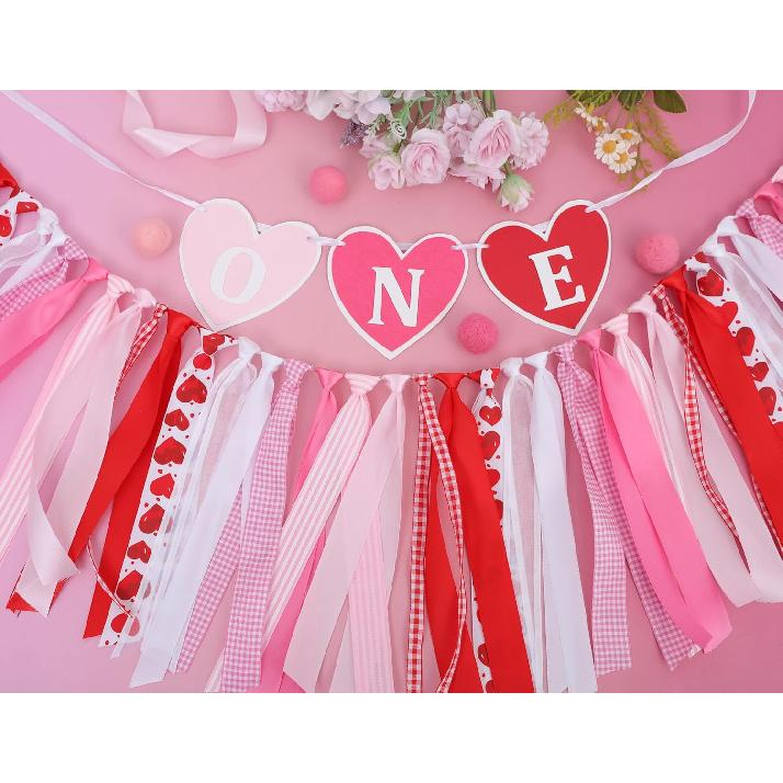 Valentines Day 1st Birthday High Chair Banner - Our Little Sweetheart 1st Birthday Decorations, Sweetheart 1st Birthday Highchair Banner, Valentine's