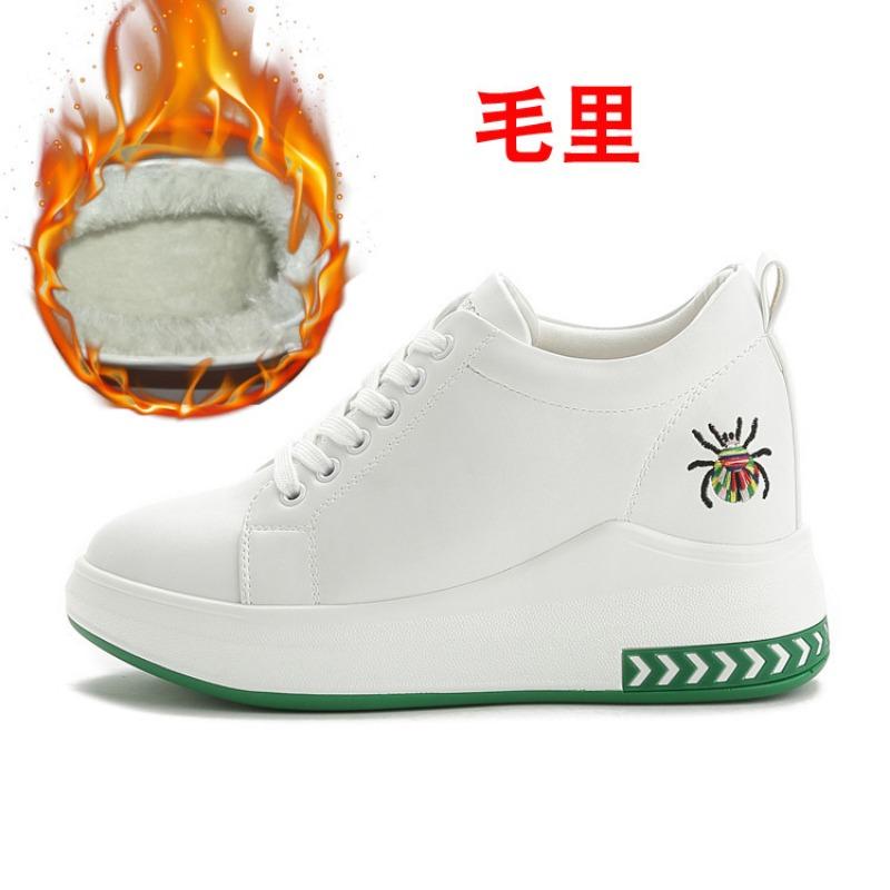 Women's Shoes New Thick-soled Inner Height Increase Casual Sports Single Shoes Women's Shoes Lace-up Student Shoes