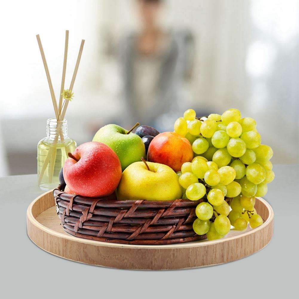 Wooden Serving Tray Plate for Tea Set Fruits Candies Food Home Decoration