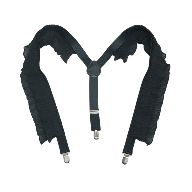 

Stylish Suspenders Ruffle Chain for Business, Wedding Elastic Suspenders