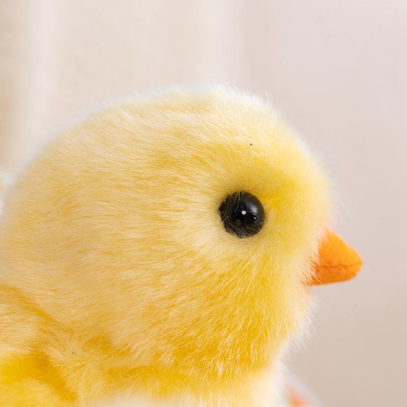 Simulation Chicken Plush Toy Cute Yellow Chicken Plushies Animal Ornaments Easter Chick Happy Easter Day Decor Kids Gifts