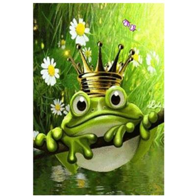 Pittura diamante completo 5D fai da te principe ranocchio diamante ricamo completo laici anime kit punto croce decorazioni per la casa regalo fatto a mano