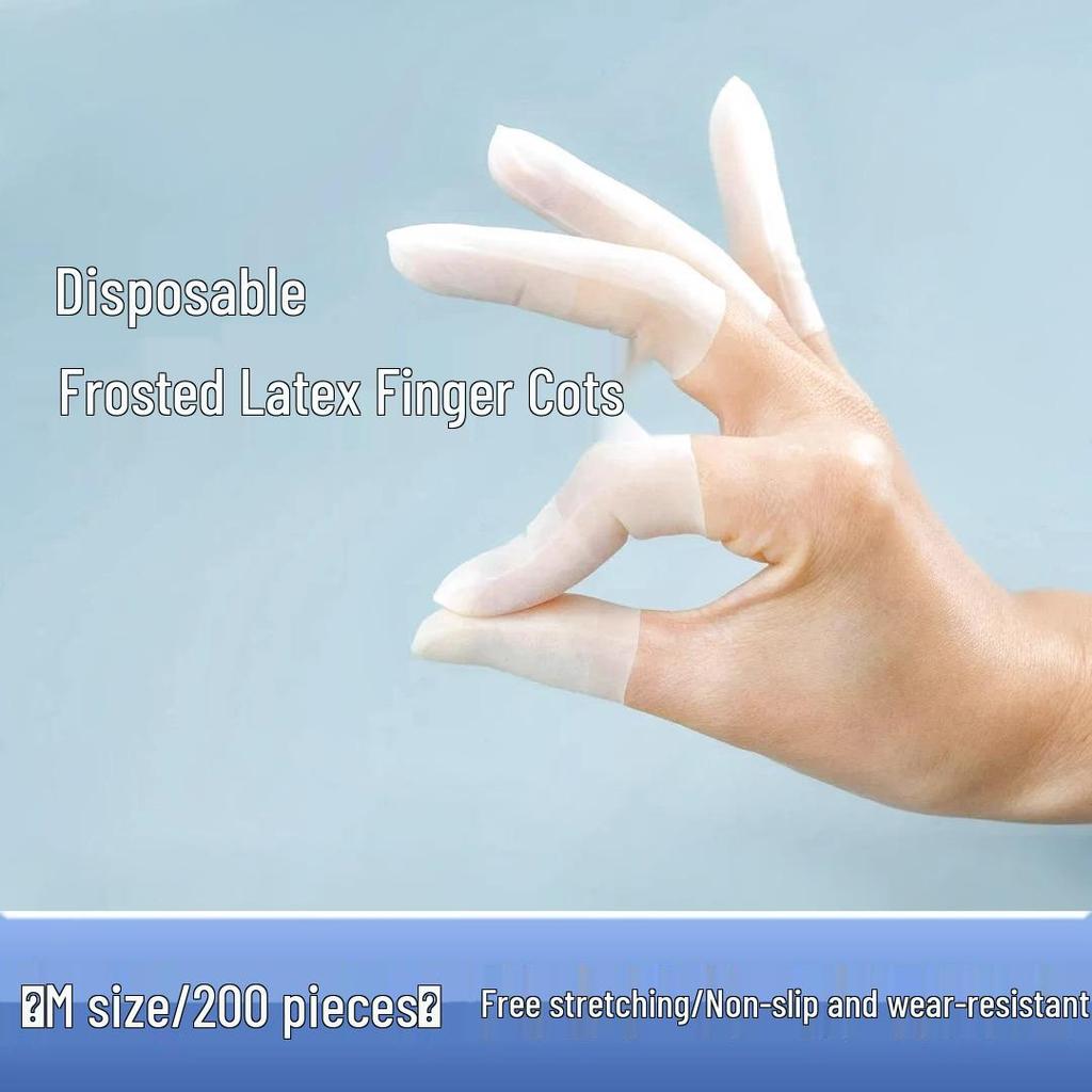 Matné protiskluzové průhledné prstové návleky pro manikúru a použití na dotykové obrazovky