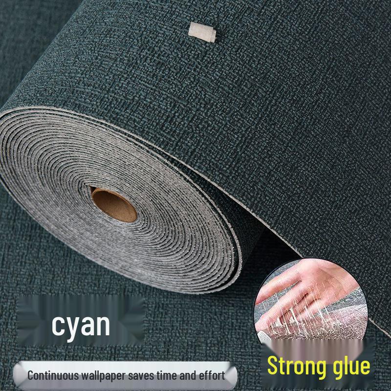 3D Linen Self-Adhesive Wallpaper: Waterproof, Moisture-Proof, Anti-Mold Wall Stickers for Bedroom Renovation