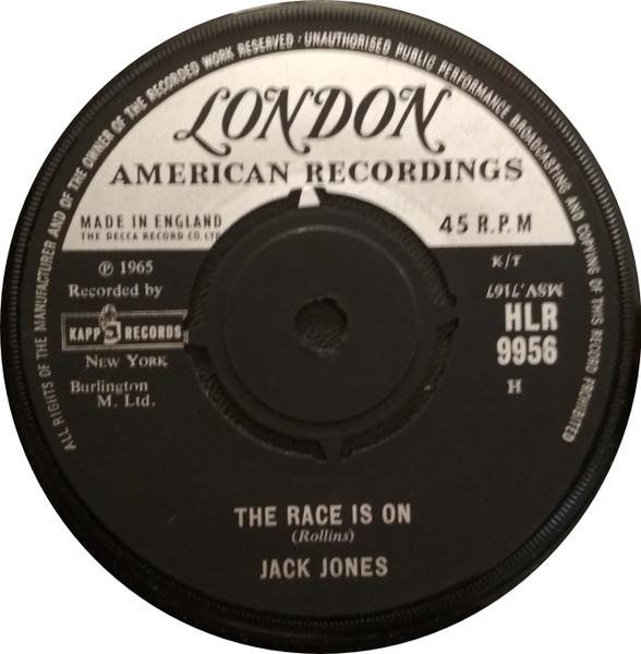 

7inch Record JACK JONES - The Race Is On HLR9956 London Records, 1965 UK Pop Used