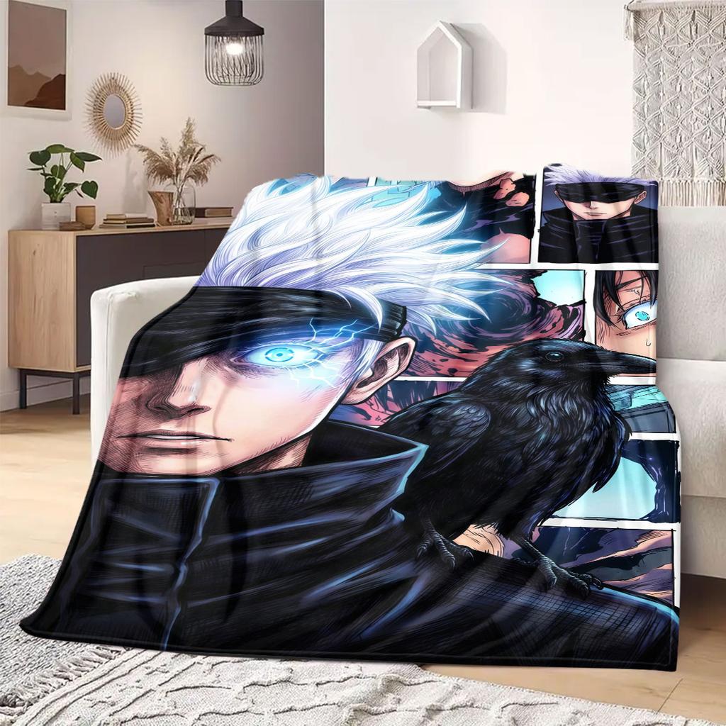 Yuji Itadori Cursed Flannel Blanket Warm,Comfortable,Suitable for Bedrooms,Sofas,Beds,Chairs,Picnics,Travel
