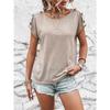 Short Sleeve Summer Loose Women Blouse Fashion Elegant Solid Color Shirts Ladies Buttons 2026 Casual Simple Office Tops Basic Clothing