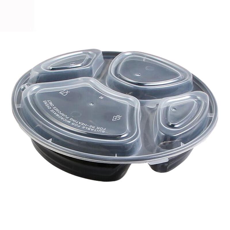 American Style 4-Compartment Round Meal Prep Container