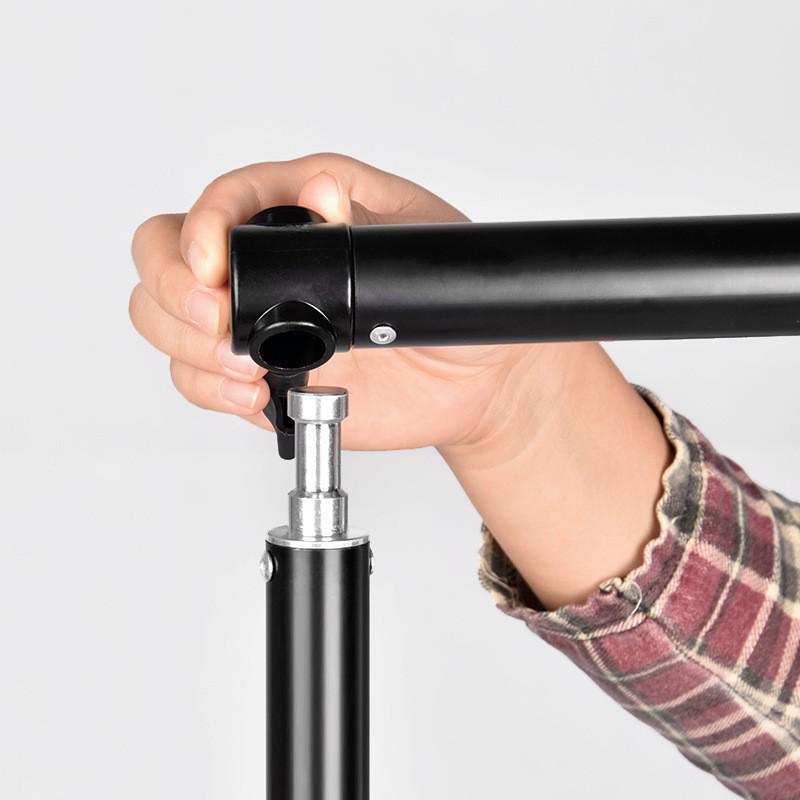 Adjustable Stainless Steel 3M Background Stand with Telescopic Crossbar