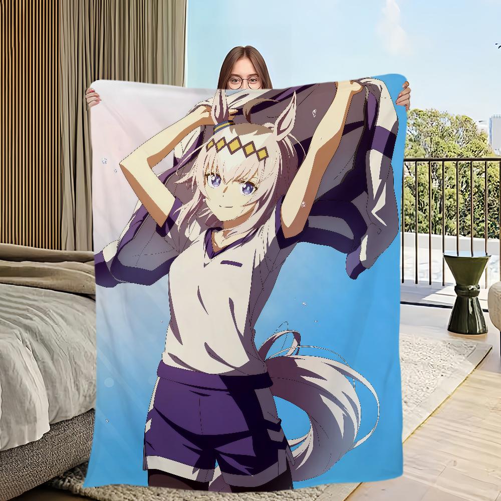 Anime Uma M-Musume Cinderella GrayS Decke Weich Bequem Nickerchen Plüsch Geeignet Für Wohnzimmer Büro Schlafzimmer Zuhause Kinder Geschenk