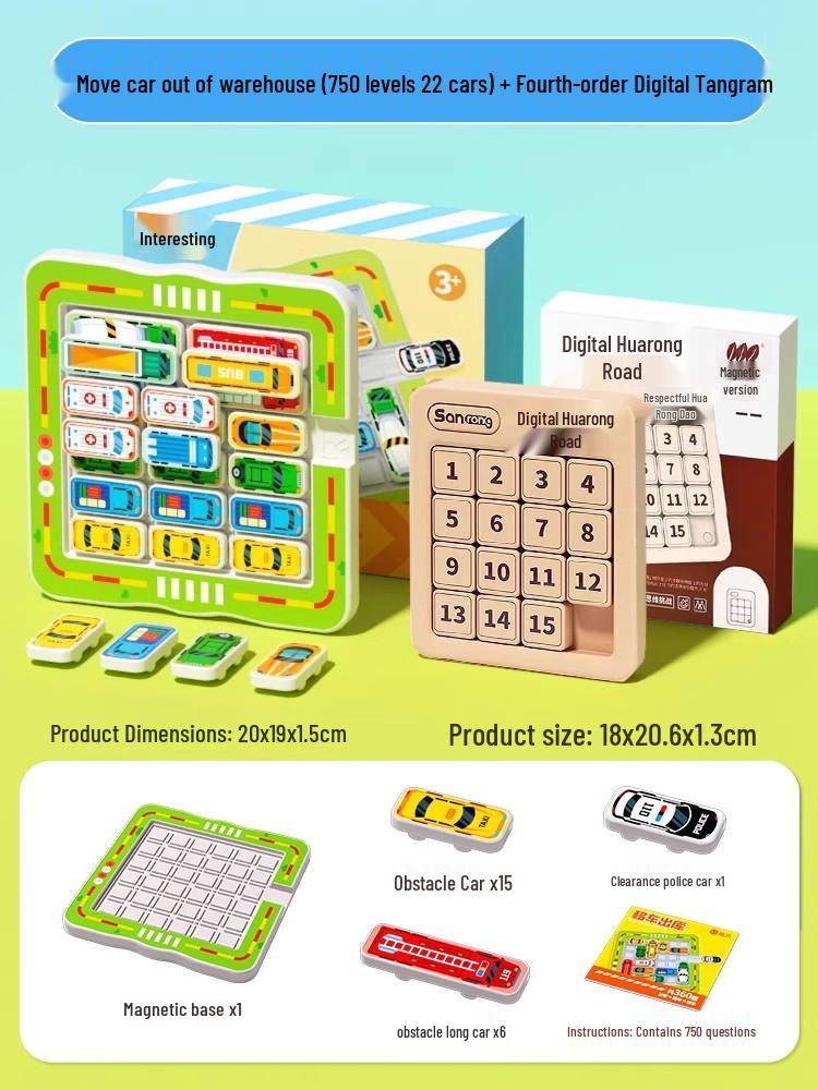 Kids' Car Parking Puzzle: Educational Logic & Problem-Solving Toy for Kindergartners