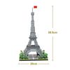 Mini Blocks World Creative Landmark Louvre Eiffel Tower Pisa Building Small Bricks Toy for Kids Gift 8002 No Box