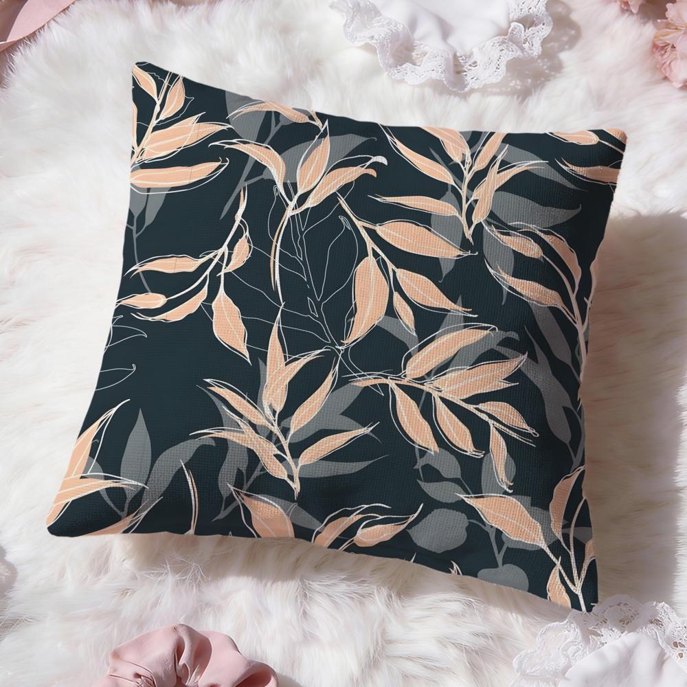 Floral Texture Cushion Cover Premium Comfort Reversible Pillow Cove Two in One Design for Any Room Car Interior