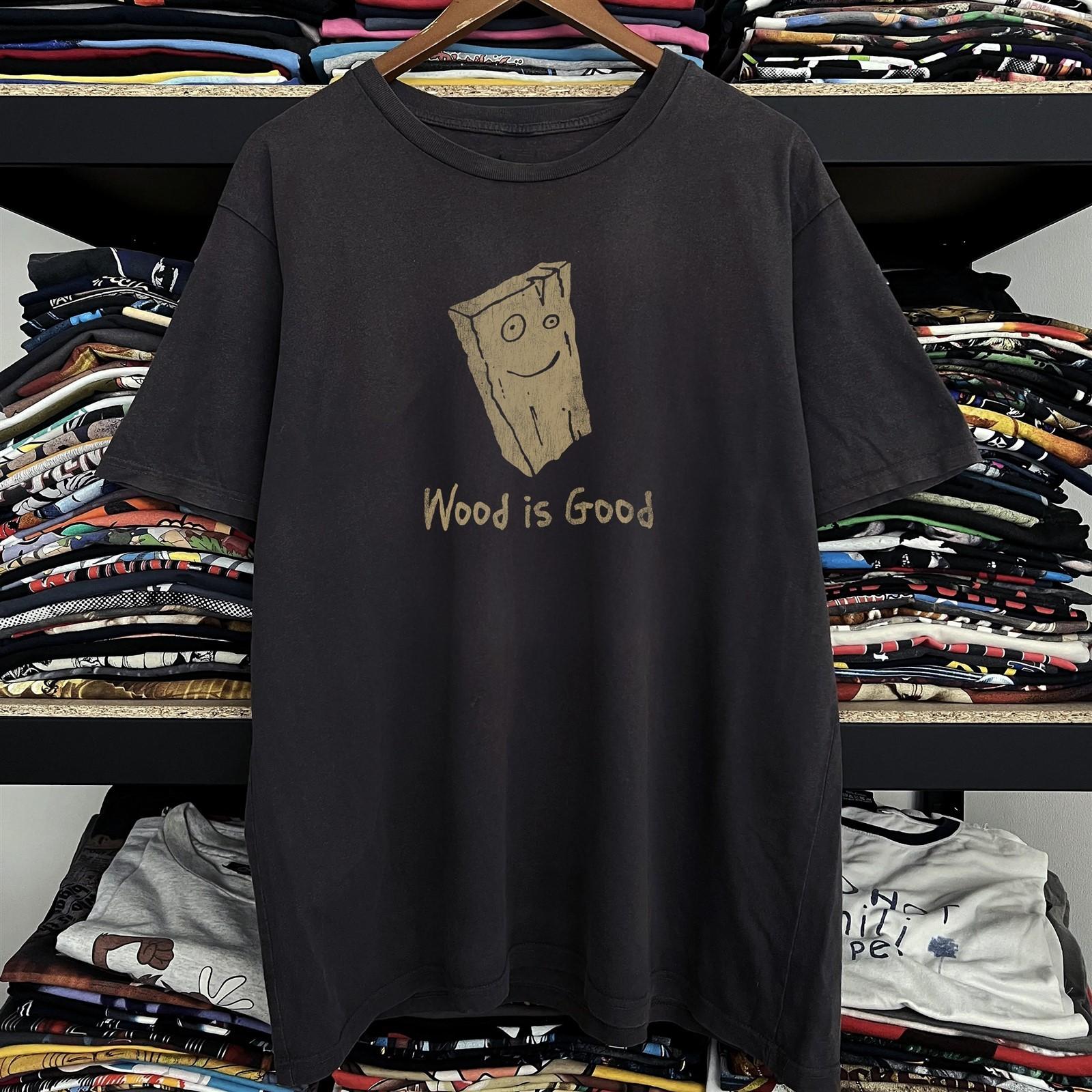 Plank Ed Edd Eddy Wood Is Good - Aged T-Shirt Black S S