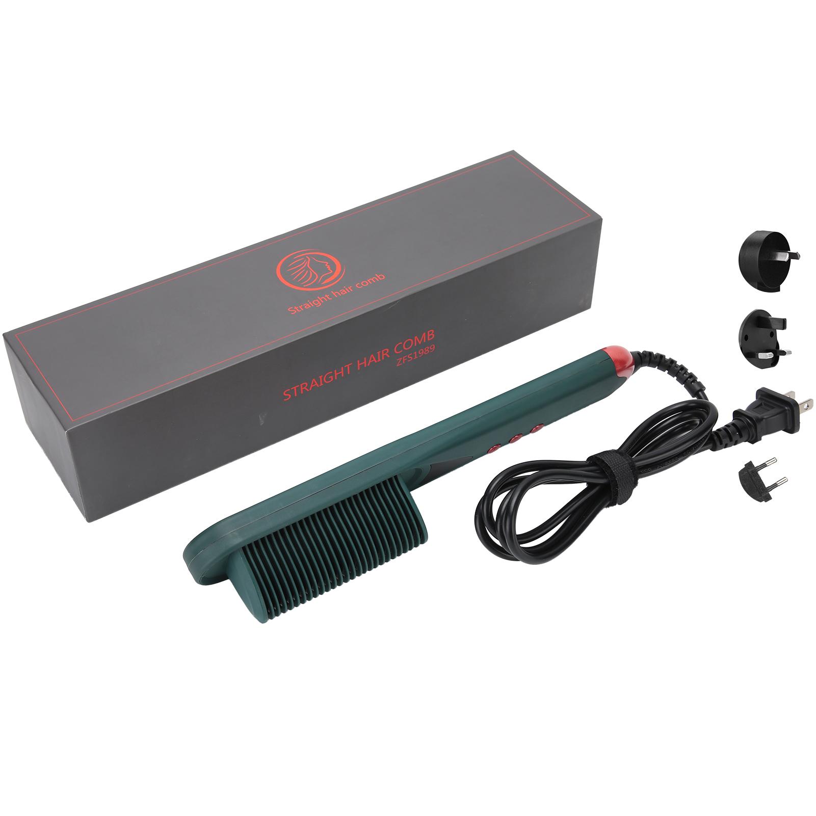 

ЖК-дисплей отрицательный ион выпрямление завивка двойного назначения выпрямитель для волос гребень зеленый 110-220 В